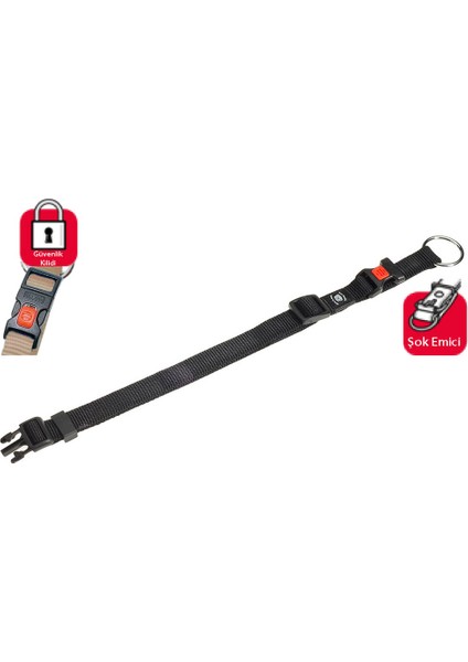Karlıe Kilitli Boyun Tasma S 30-45Cm Siyah