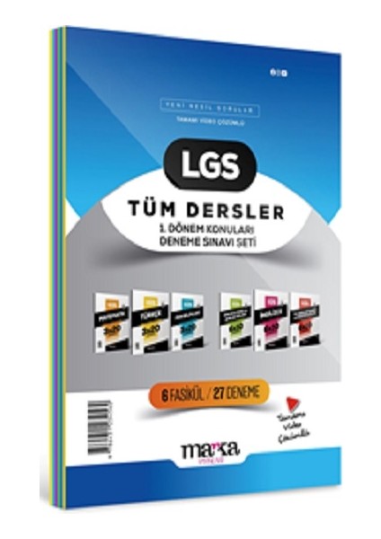 2025 Lgs 1.dönem Konuları Tüm Dersler Deneme Sınavı Seti 6 Fasikül 27 Deneme