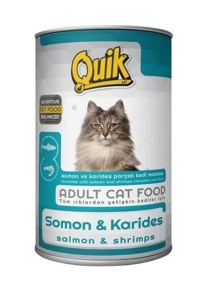 Quik Somon ve Karidesli Konserve Kedi Maması 415 gr