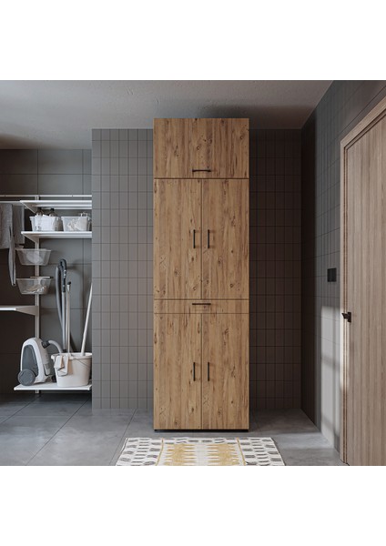 Dora Banyo Dolabı Kapaklı Çamaşır ve Kurutma Makinesi Dolabı 70X230 cm fırsatları