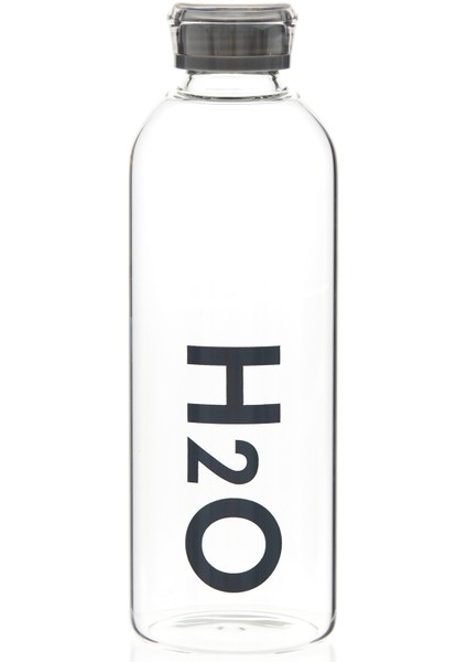 H2O Borosilikat Cam Matara - Gri - 1000 ml