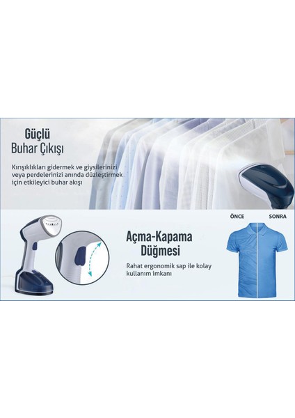 SİNBO SSI-6626 Buharlı Kırışık Giderici 1500 W 350 Ml