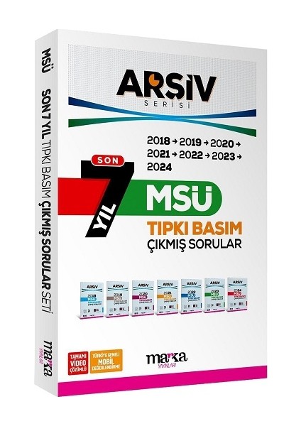 Son 7 Yıl Msü Arşiv Serisi Tıpkı Basım Fasikül Fasikül Çıkmış Sorular Tamamı Video Çözümlü