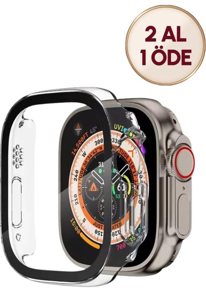 Apple Watch 8 Ultra 360 Tam Koruma (49 Mm) Yumuşak Silikon Tpu Ekran Koruyucu Kılıf