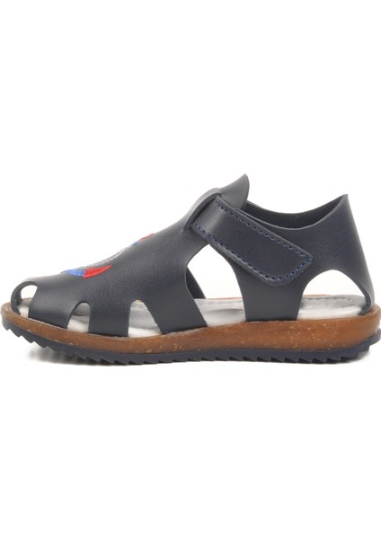 Lacivert Cırtlı Hafif Erkek Çocuk Sandalet 17372 P