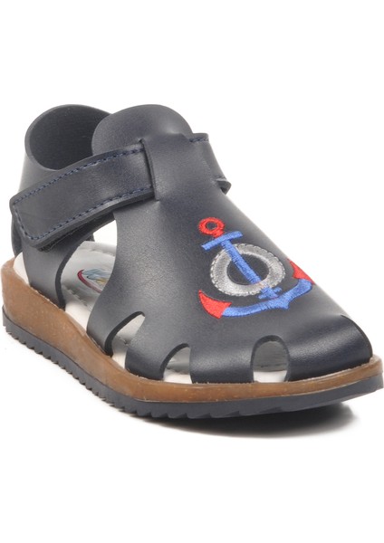 Lacivert Cırtlı Hafif Erkek Çocuk Sandalet 17372 P