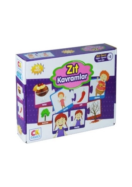 Zıt Kavramlar Okul Öncesi Eğitici-Öğretici Oyun Seti