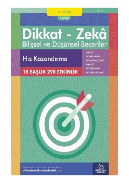 9-10 Yaş Dikkat - Zeka Bilişsel ve Düşünsel Beceriler 3. Kitap - Hız Kazandırma