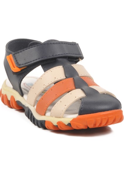 Lacivert Turuncu Cırtlı Erkek Çocuk Spor Sandalet 173101 P modelleri