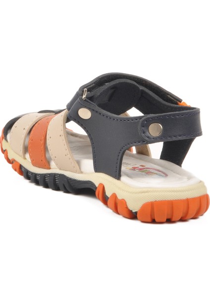 Lacivert Turuncu Cırtlı Erkek Çocuk Spor Sandalet 173101 P fırsatları