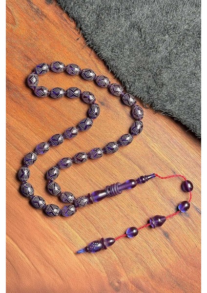 Emrah Baran Full Gümüş Çakım Işleme Ateş Kehribar Tesbih modelleri