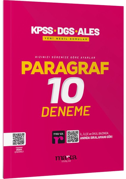 2025 Kpss-Dgs-Ales Paragraf Yeni Nesil 10 Deneme