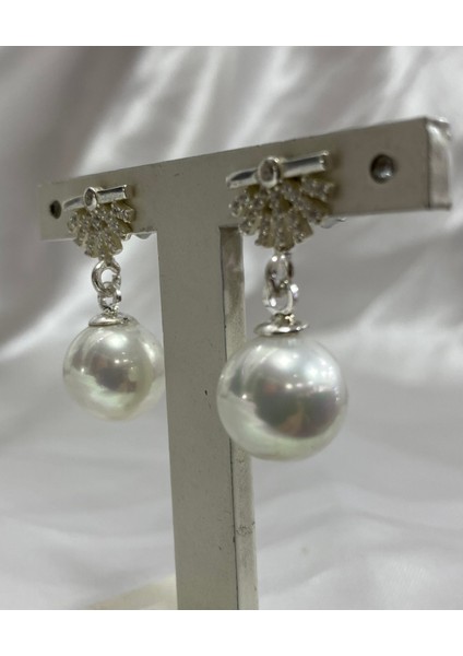 Gümüş Inci Yuvarlak Tasarım Küpe fırsatları