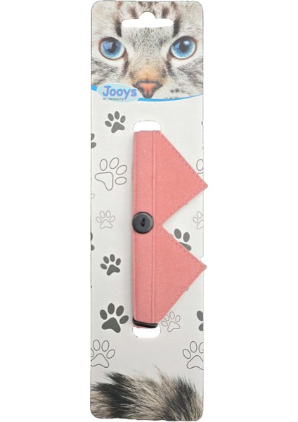 Kadife Zilli Yakalı Kedi Boyun Tasması Pudra