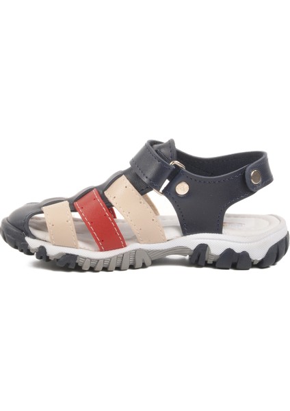 Lacivert Kırmızı Cırtlı Erkek Çocuk Spor Sandalet 173101 P fiyatları