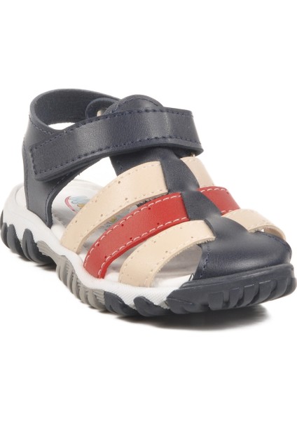Lacivert Kırmızı Cırtlı Erkek Çocuk Spor Sandalet 173101 P modelleri