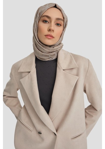 Süet Blazer Ceket 24K5710 Bej