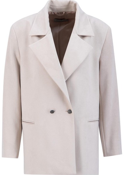 Süet Blazer Ceket 24K5710 Bej