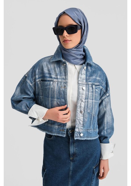 Denim Ceket 24KD3413 Açık Mavi