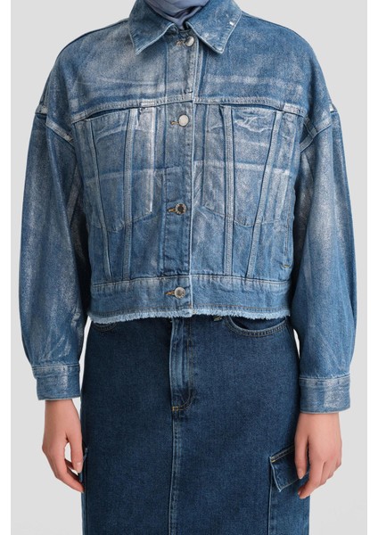 Denim Ceket 24KD3413 Açık Mavi