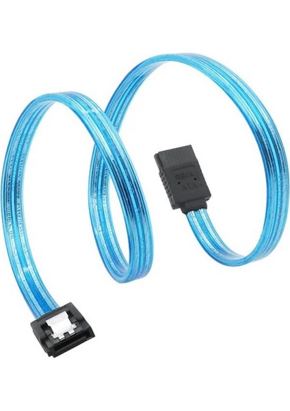 2 Adet - 50CM Sata 3.0 Data Kablosu - 6gbps - SSD & HDD Uyumlu, Metal Klipsli