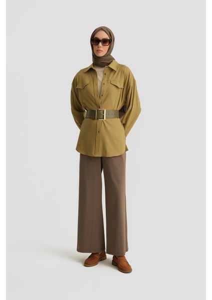 Bağcıklı Pantolon 24K2708 Haki