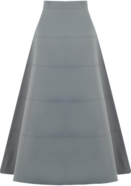 Dikiş Detaylı Etek 25Y1801 Gri