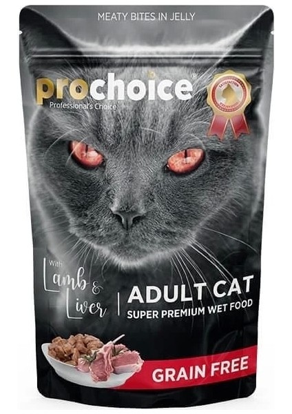 Pro Choice Tahılsız Kuzu ve Ciğerli Yetişkin Konserve Kedi Maması 85 gr