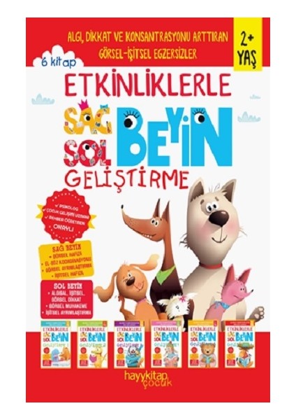 Etkinliklerle Sağ Beyin Sol Beyin Geliştirme (2+ Yaş) 6’lı Set