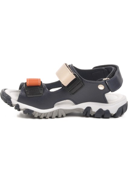 Lacivert Turuncu Cırtlı Erkek Çocuk Spor Sandalet 173110 P fiyatları