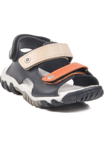 Lacivert Turuncu Cırtlı Erkek Çocuk Spor Sandalet 173110 P modelleri
