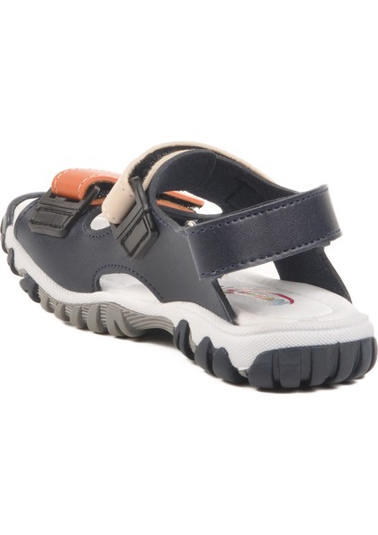 Lacivert Turuncu Cırtlı Erkek Çocuk Spor Sandalet 173110 P fırsatları