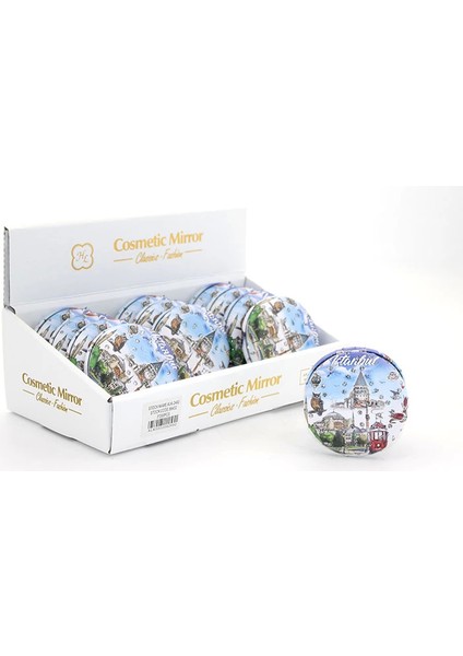 Taşlı Istanbul Tasarımı El Aynası Kalın ALK2492 - 1OL1588-9634