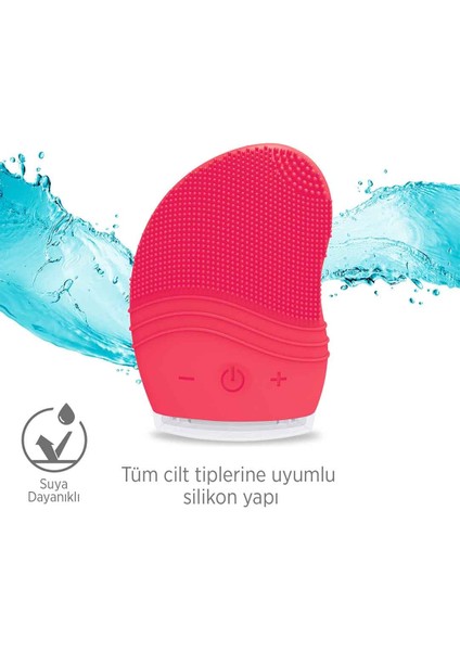 PSC03 Sonic Titreşimli Yüz Temizleme Cihazı - Kırmızı