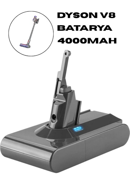 Efcell Dyson V8 Süpürge Uyumlu Batarya 4000mah 21.6v Li-Ion Yüksek Kapasite Ve Performans