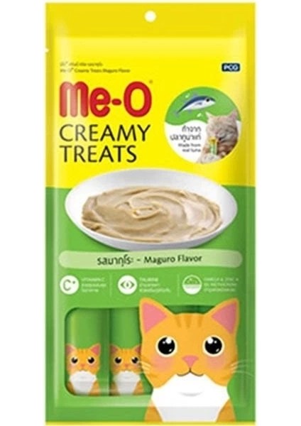 Meo Kremalı Mavi Yüzgeçli Orkinos Balıklı Kedi Sıvı Ödül Maması 4X15 gr