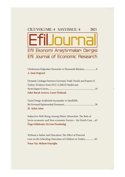 Efil Ekonomi Araştırmaları Dergisi Cilt 4 Sayı 4