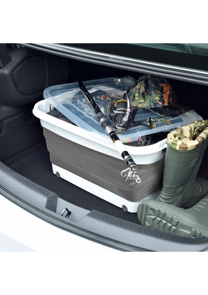 Katlanır Tekerlekli Saklama Kutusu - 45 Lt