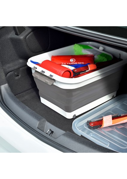 Katlanır Tekerlekli Saklama Kutusu - 45 Lt