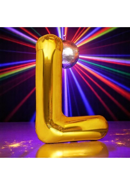 Vıp Yüksek Kalite 1 Metre Gold L Harfi Folyo Balon Gold L Harf Balon Helyum Gazına Uçan Balona Uygun