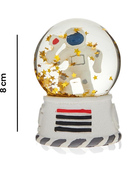 Dekoratif Astronot Kar Küresi -8X8X9,5 cm
