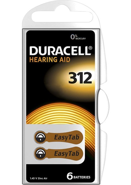 Duracell 312 No Kulaklık Pili 6lı Paket (4767) - BKS4730-4887