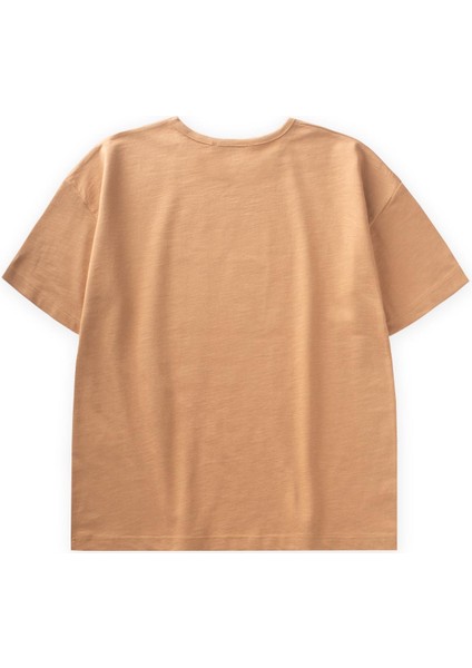 Ibiza Baskılı T-Shırt 8-12 Yaş Camel