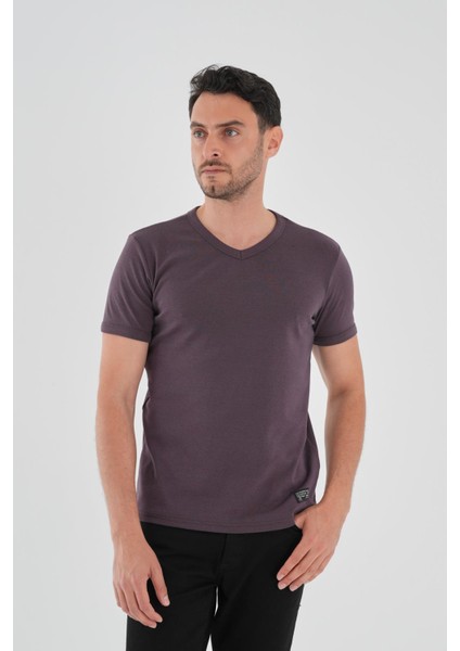 Alexandergardı V Yaka Kısa Kollu Erkek T-Shirt