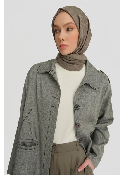 Bebe Yakalı Dikiiş Özellikli Kap 25Y7810 Gri fırsatları