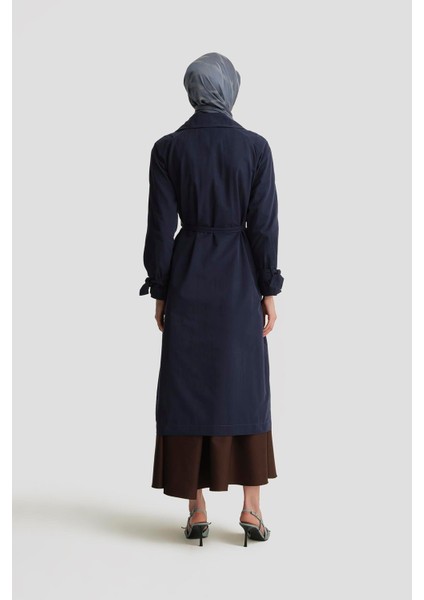 Gold Düğmeli Trençkot 25Y7807 Lacivert indirimleri