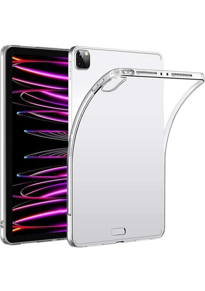 Apple iPad Pro 12,9 Inç 4 / 5 / 6 Nesil Uyumlu Şeffaf Silikon Tablet Kılıfı