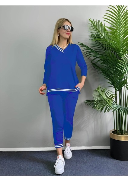 Fh Fashionhere Kadın Uzun Kollu Ribana Detay Viskon Iki Iplik Ikili Takım