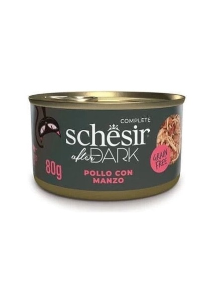 Schesir After Dark Pate Tavuklu ve Sığır Etli Yetişkin Kedi Konservesi 80 gr