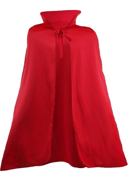 Kırmızı Renk Yakalı Pelerin 120 cm - 1OL5282-5629 fiyatları